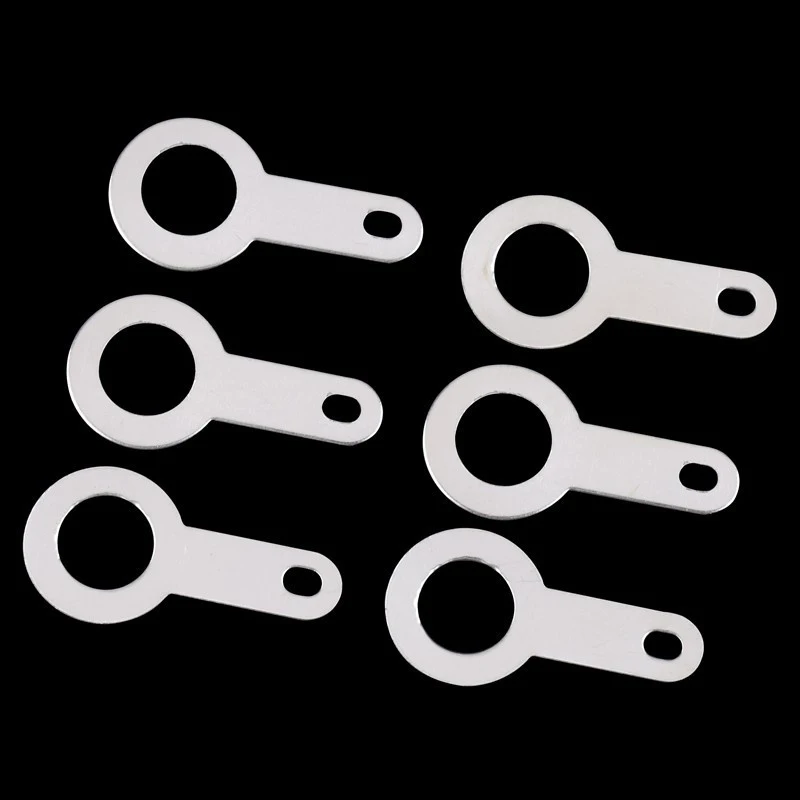 100 قطعة نحاس مطلي بالفضة محطة لحام برأس واحد M2.2/2.7/3.2-M10.2 غسالة لحام دائرية ورقة لحام العروة #4