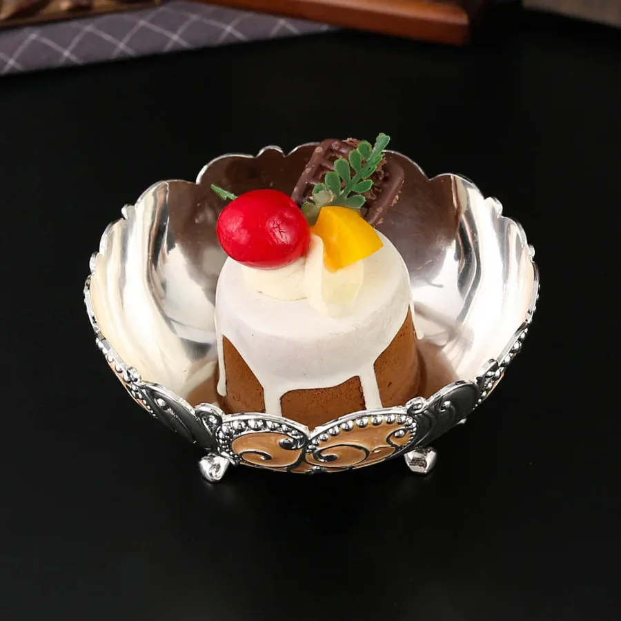 European Style Metal Fruit Bowl Snack Party Serving Dish Bowls for Candy Nut Storage Kitchen Home Decor