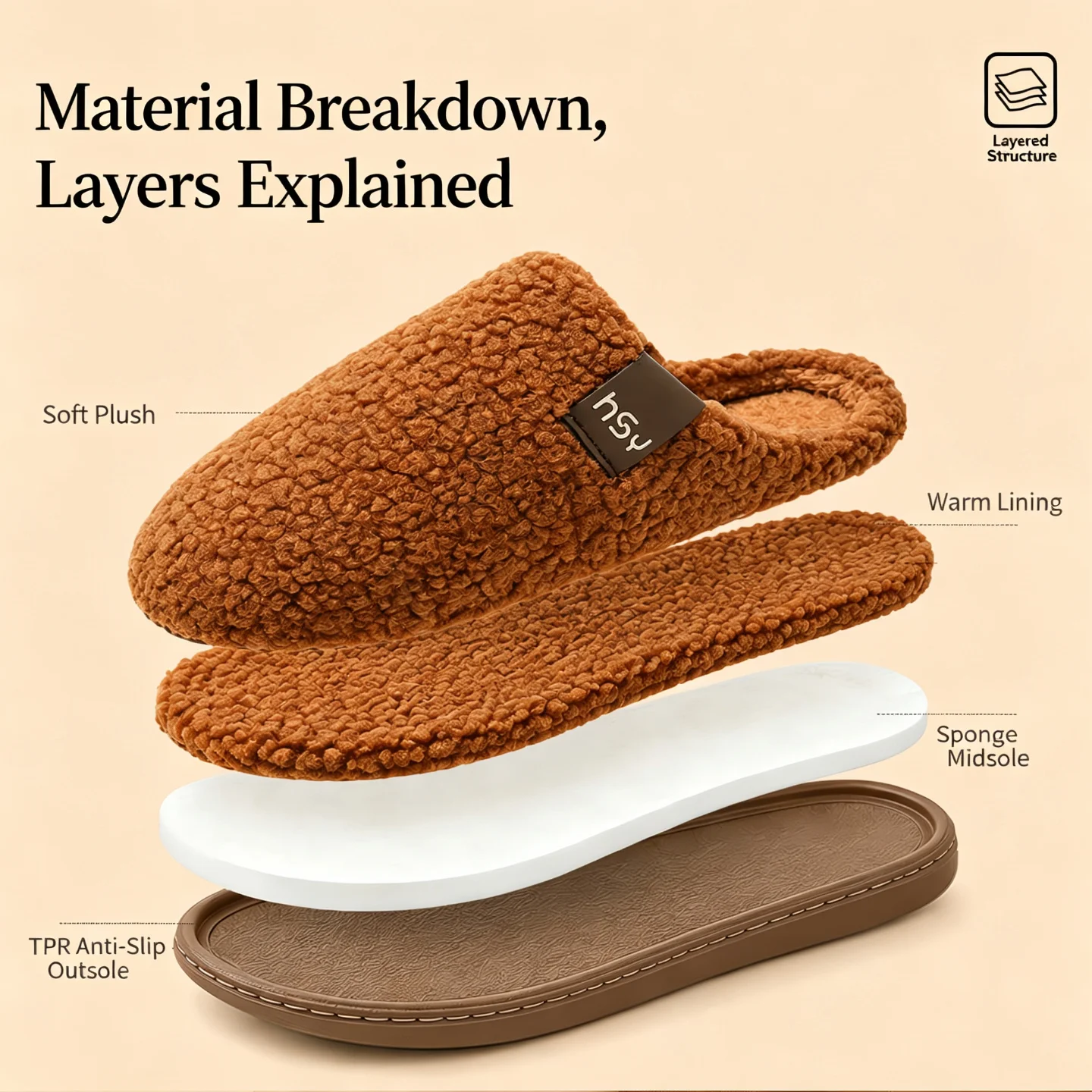 Winterwarme Plüsch-Hausschuhe für Damen und Herren, weiche, dicke Sohle, rutschfest, geräuschlos, für den Innenbereich, Baumwollschuhe, lässige Paar-Schuhe. – Detail 26