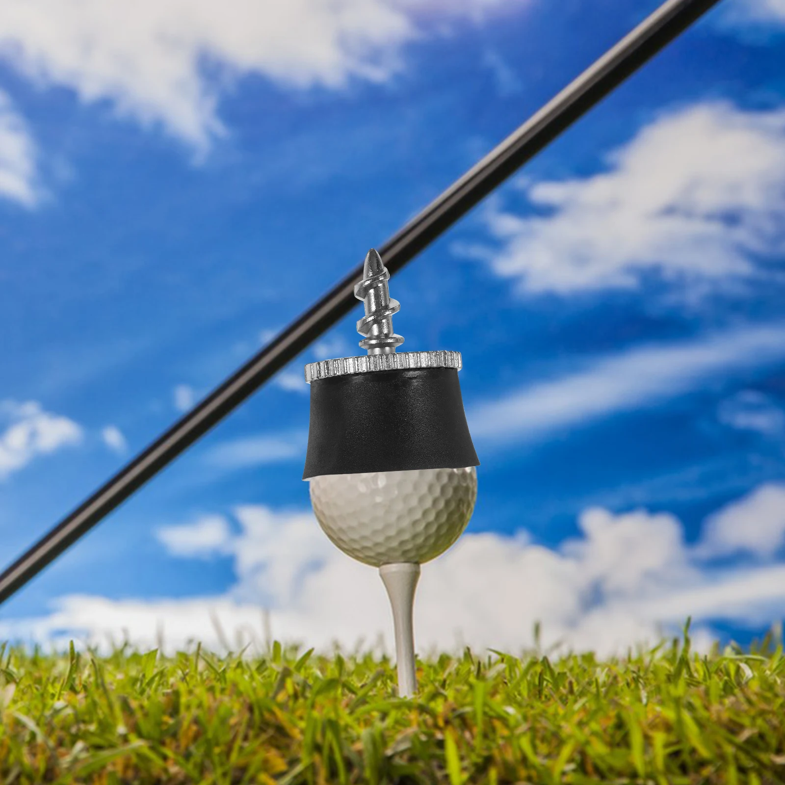 

2Pcs Golf Ball Pickup Retriever Putter Grip Suction Cup Tool Up Grabber Lightweight Training Accessories Black