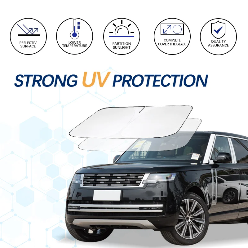 For Land Rover Range Rover L405 L322 L460 P400E Windshield Sun Shade Sunshade Sun Visor Protector Foldable Blocks UV Rays