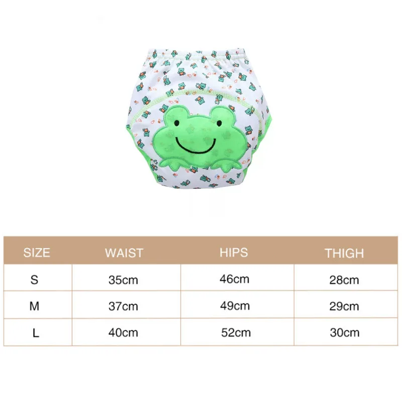 Baby Cotton Learning Pants Diaper Diaper Waterproof Training Pants Breathable Baby Washable Cartoon Training Pants