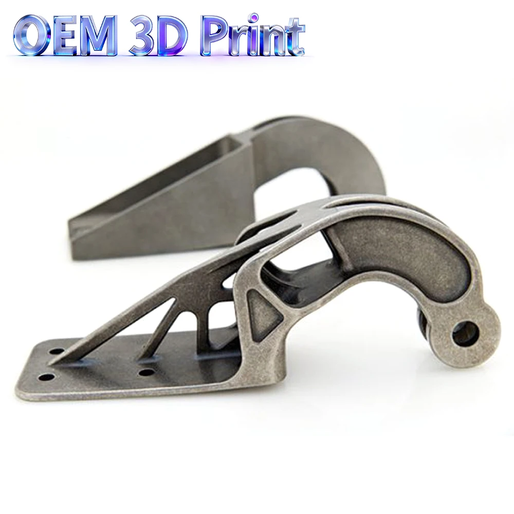Custom SLM 3D Printed Titanium Alloy Components Hollow Lightweight Mechanical Support Bracket OEM Manufacturing