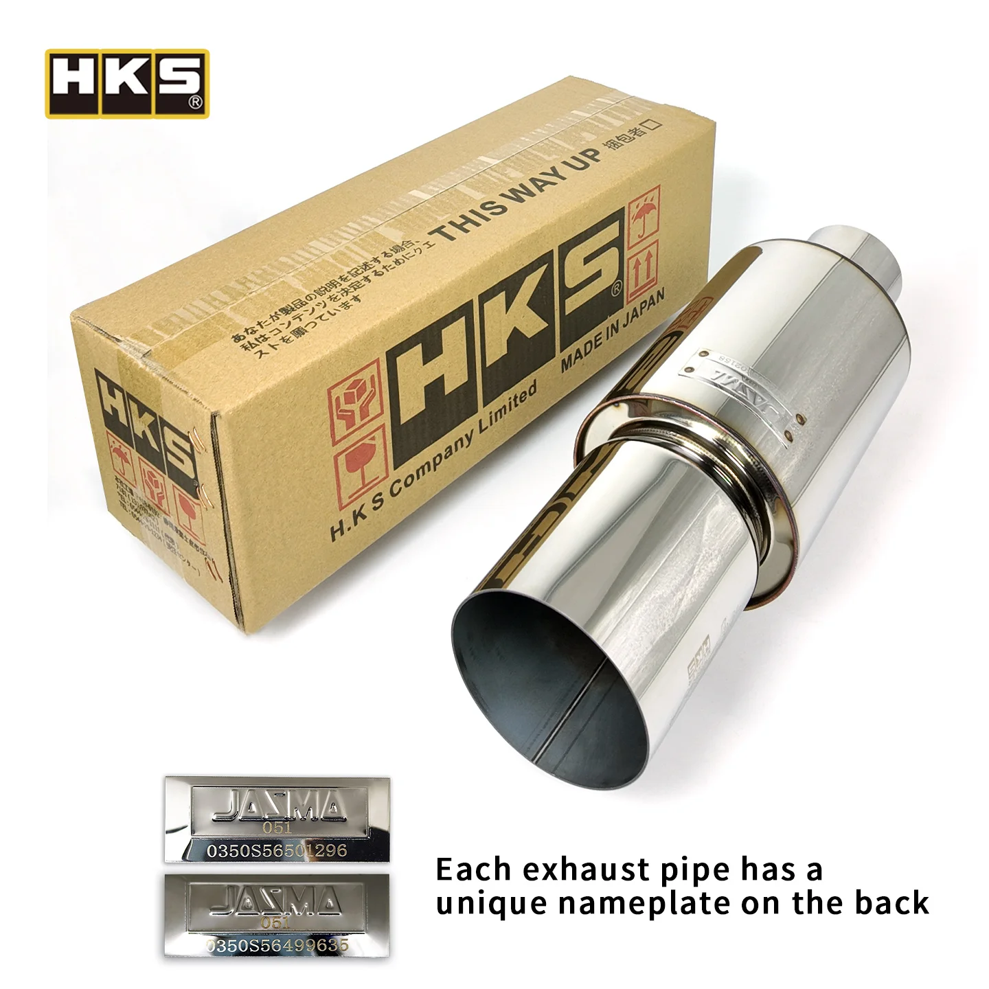 HKS114 127mm Auspuff, JDM Gerades Rohr, Schräge Kanonen-Endrohr, Rennsport-Sound-Schalldämpfer, Auto-Auspuff-Tuningteile