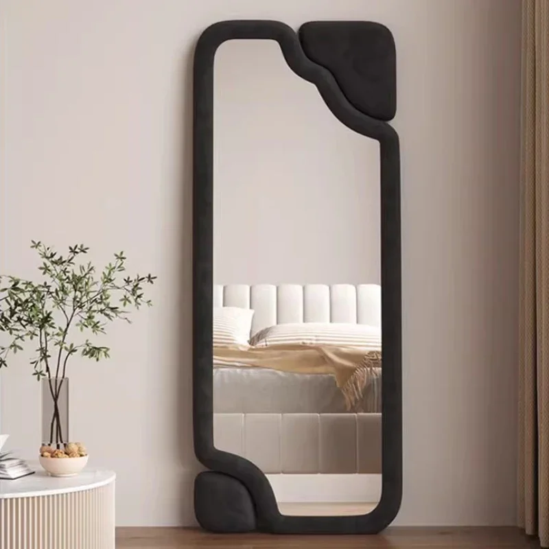 Black Rectangle Wall Decor Mirror Aesthetic Vanity Luxury Full Body Big Cool Mirror Floor Standing Espejo Pared Room Decorations