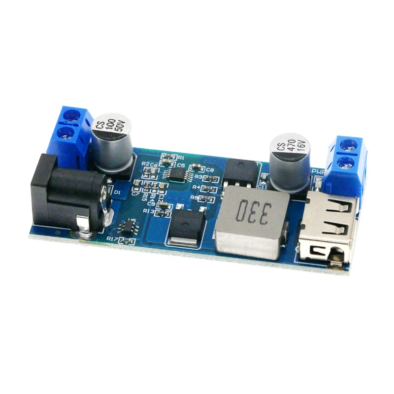 DC-DC 24V/12V To 5V 5A Step Down Power Supply Buck Converter Replace LM2596S Adjustable USB Step-down Charging Module For Phone