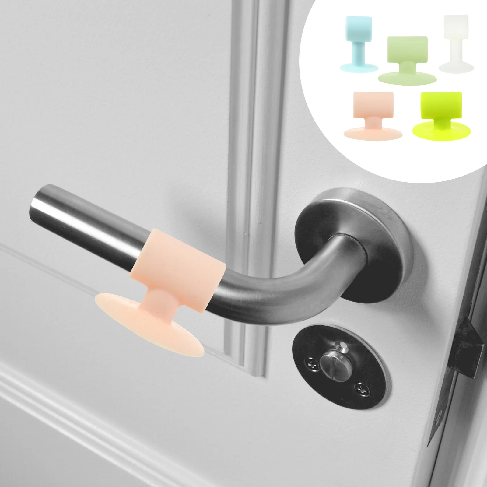 

10Pcs Anti-Collision Door Knob Guards Silicone Door Stoppers Suction Cup No Punch Wall Protectors Living Room Bedroom Kitchen