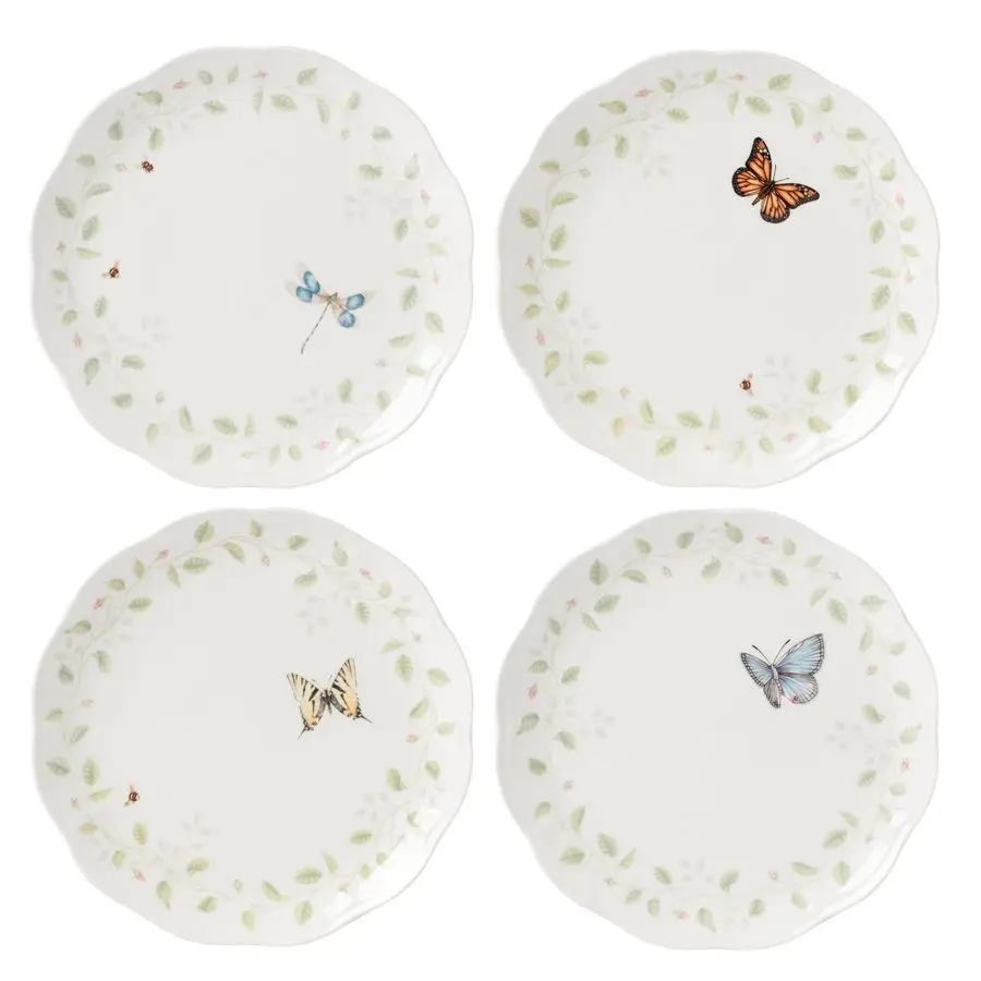 

894542 Butterfly Meadow Vines 4Piece Dinner Plate Set