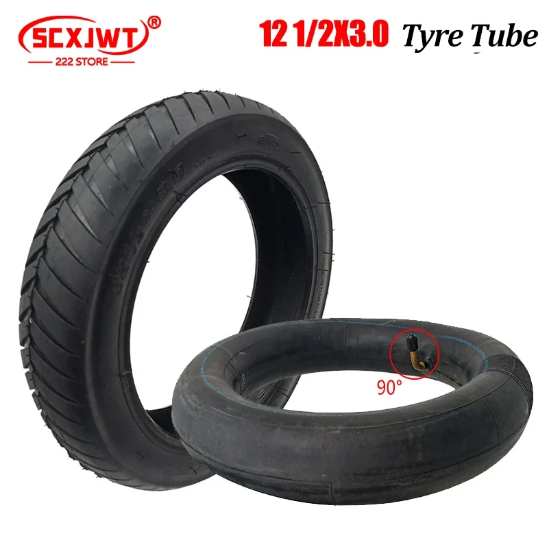 12-1/2x3.0 Electric Scooter Inner Tube with Angled Valve Stem 12 1/2x3.0 Inch  Pneumatic Tire E-bike  Motorcycle Parts