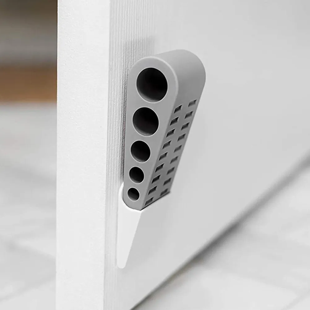2Pcs Safety Door Stopper Security Bar Non-Marking Heavy Duty Door Wedge Stopper for Hardwood Floors Bedroom Living Room Kitchen
