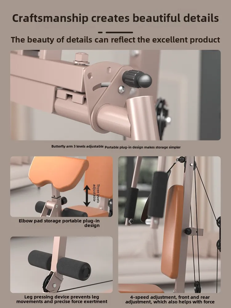 Fitness equipment household multi-functional integrated high drop-down single station
