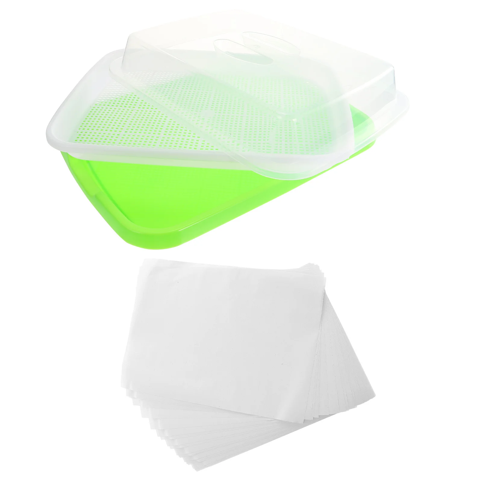 

1Set Germination Tray Plastic Microgreens Growing Trays for Seedlings Starter with Breathable Mesh Design Reusable Garden Plant
