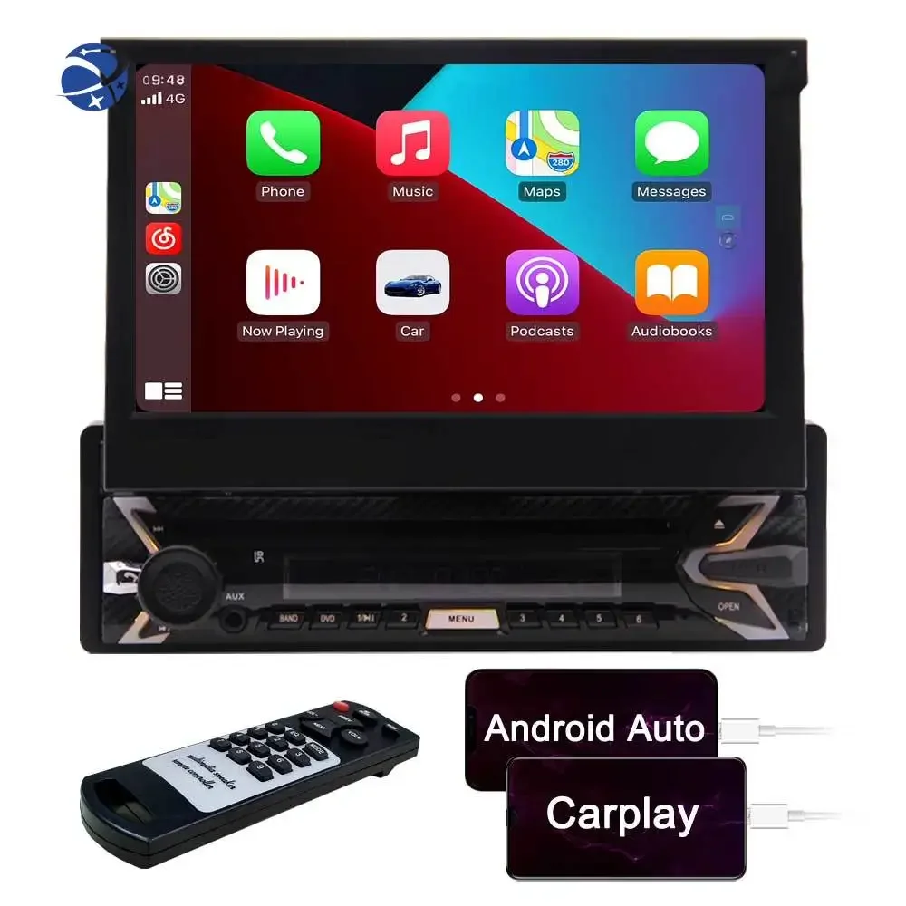 Amazon hot sale single din android 10 system 7 inch touch screen BT navigation autoradio car audio car cd player with carplay