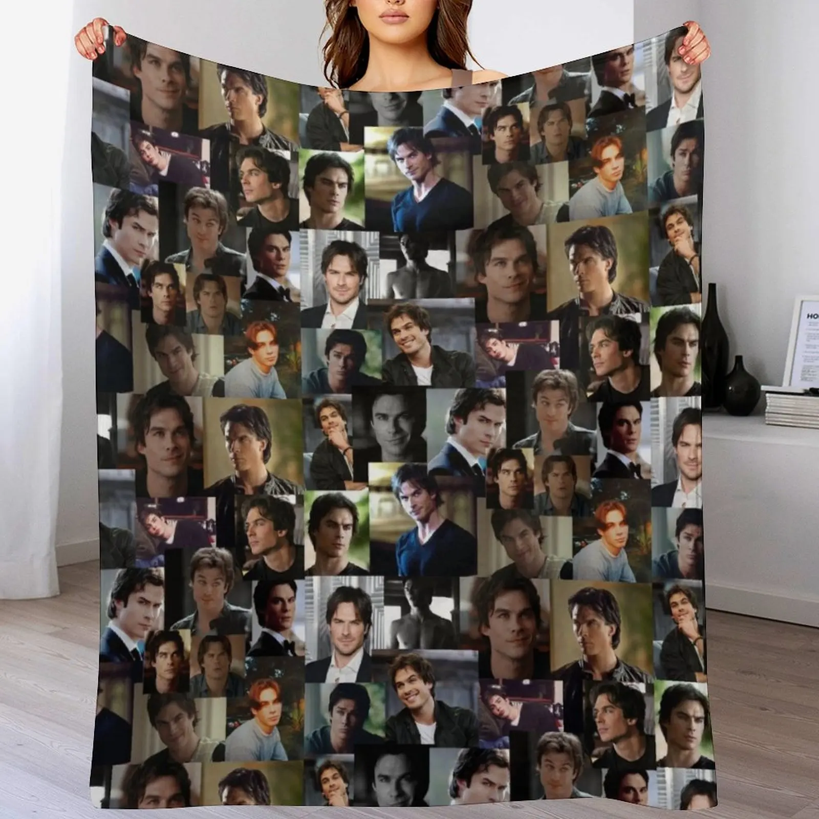 

ian somerhalder Throw Blanket Camping manga Tourist Blankets