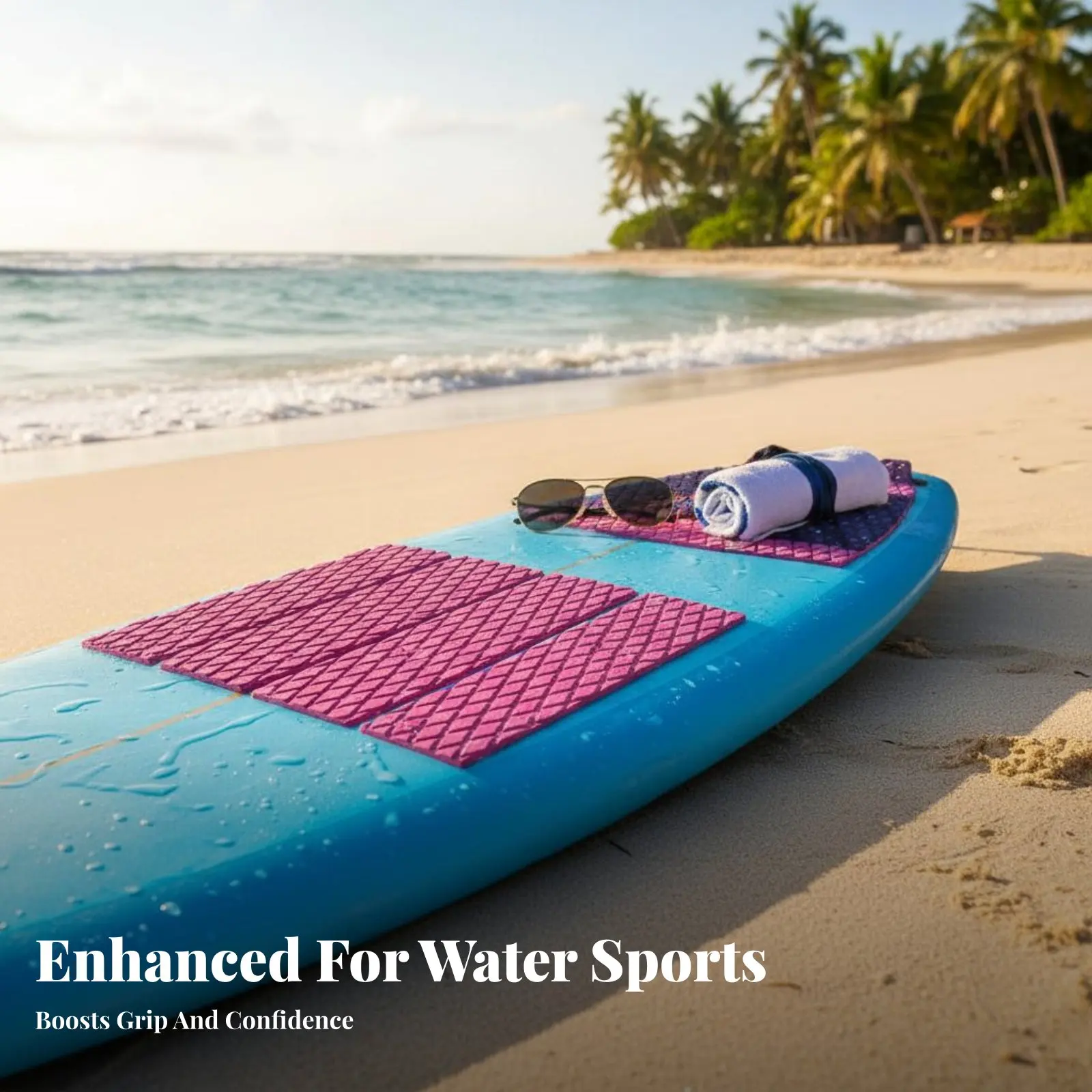 

4 Pieces Foam Foam Deck Grip Strong Backing Foam Foam Deck Pad Geometric Pattern Traction Pad Waterproof