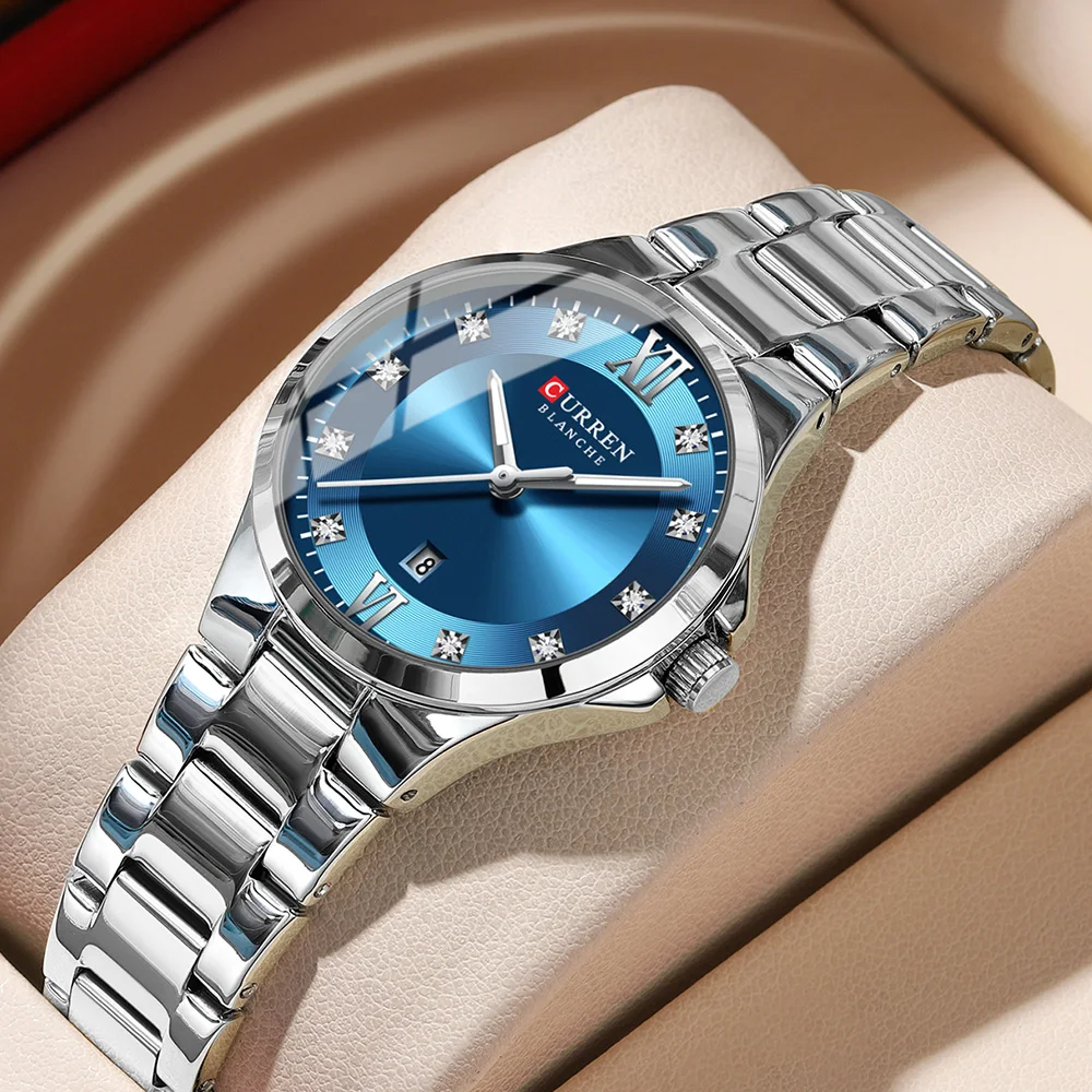CURREN Luxury New 32MM Women's Wristwatch Elegant Luxury Quartz Watch For Women Fashion Waterproof Watches Sapphire Clock