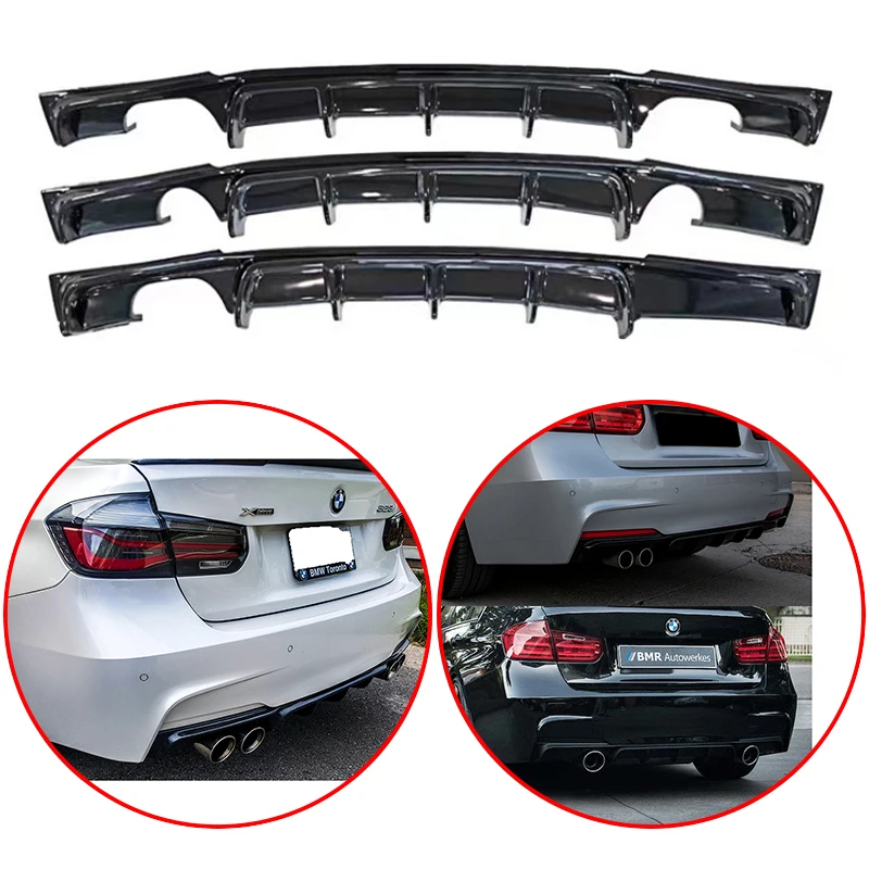 

For BMW For BMW 3 Series F30 F31 M Sport 2013 2014 2015 2016 2017 2018 2019 Car Rear Bumper Lip Spoiler Body Kit Glossy Black