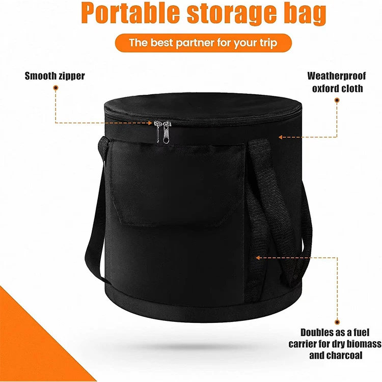 Rocket Stove Portable Wood Stove For Backpacking Camping WIth Portable Storage Bag