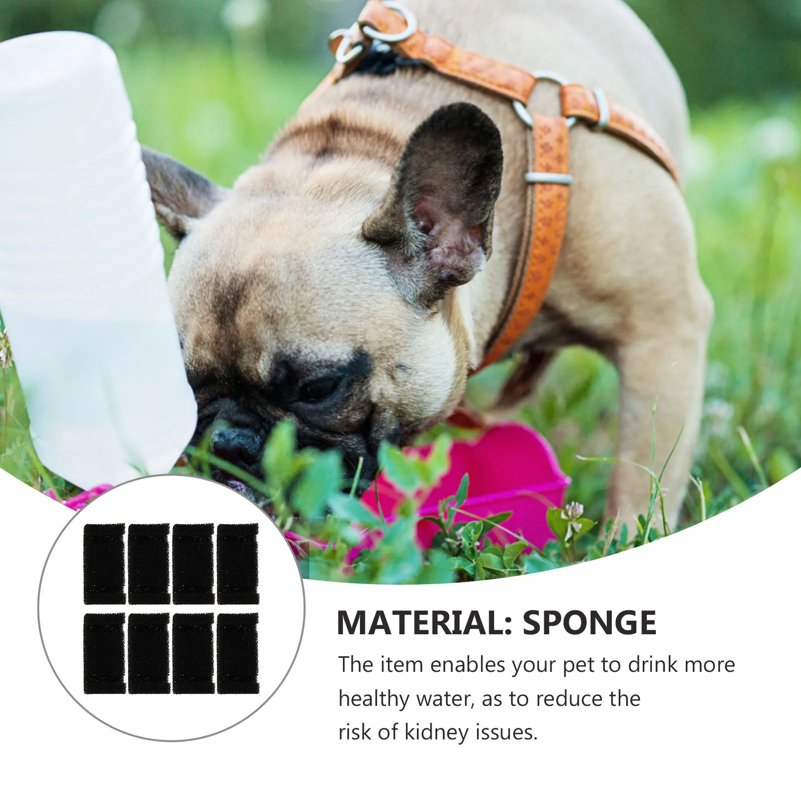 

8PCS Pet Water Fountain Filter Cotton Sponge Replacement for Cat Dog Automatic Dispenser Keeps Clean Healthy Water Bowls