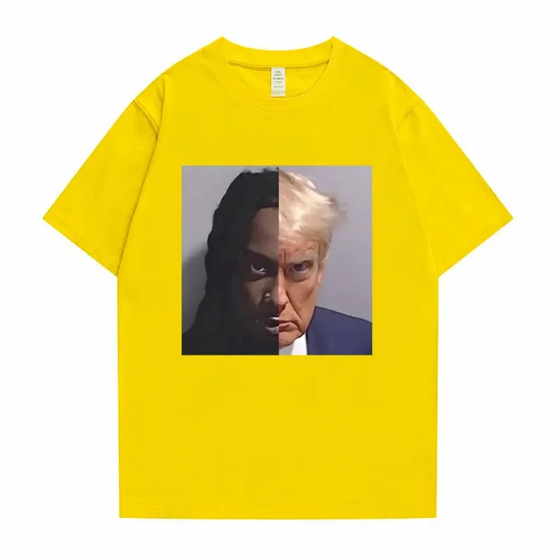 Rapper Playboi Carti Donald Trump Mugshot t-shirt uomo donna Funny Rap Meme narcish oppium Whole Lotta Red Die Lit WLR Tshirt