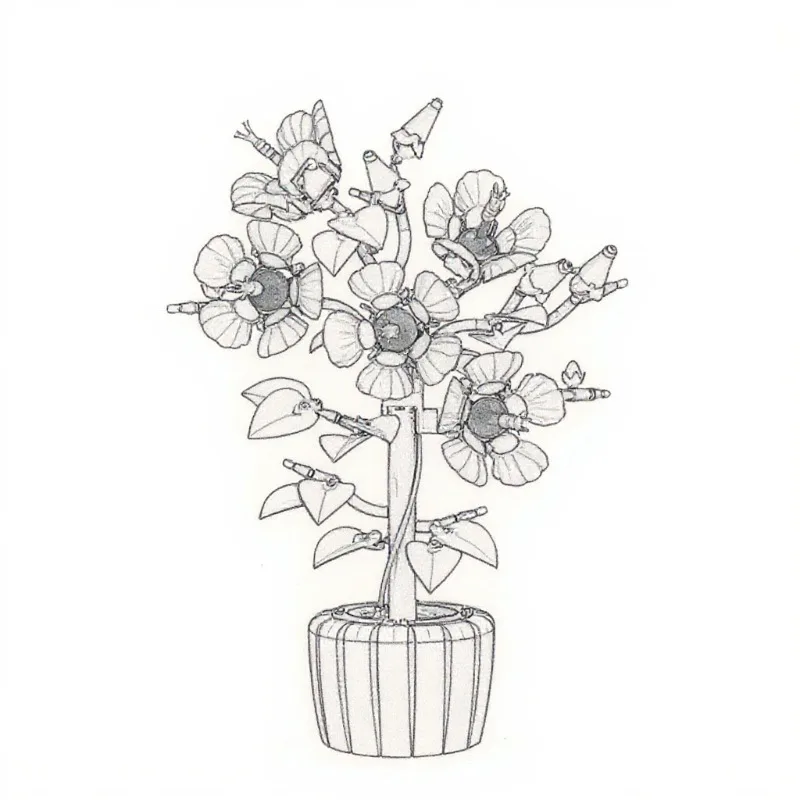 

2025 New Hibiscus flower Building Blocks DLY Assembly Technology Building Blocks Series toys Children Adult Christmas Gifts