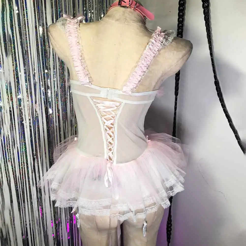 Sukienka gotycka Kokarda Vintage Lata 90. Eco Punk Rock Nastolatki E-Girls Ręcznie Robione Y2K TOPY Emo Digital Kawaii Harajuku Goth DIY Grunge