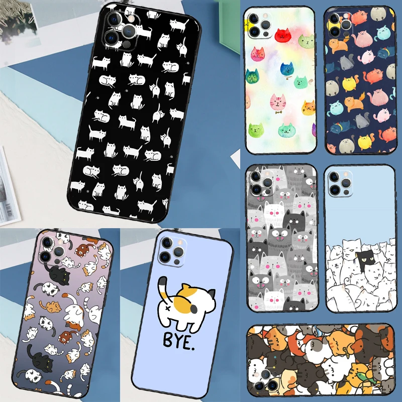 Cute Cartoon Cat Case For Samsung Galaxy A52 A32 A12 A56 A36 A16 A54 A34 A14 A13 A33 A53 A15 A35 A55 A17 A37