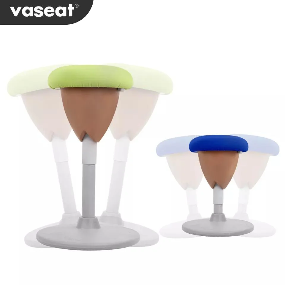Ergonomic Modern 360 Degree Swivel Office Chair Height Adjustable Wobble Stool Balance for Kids Standing Desk Chair Fabric