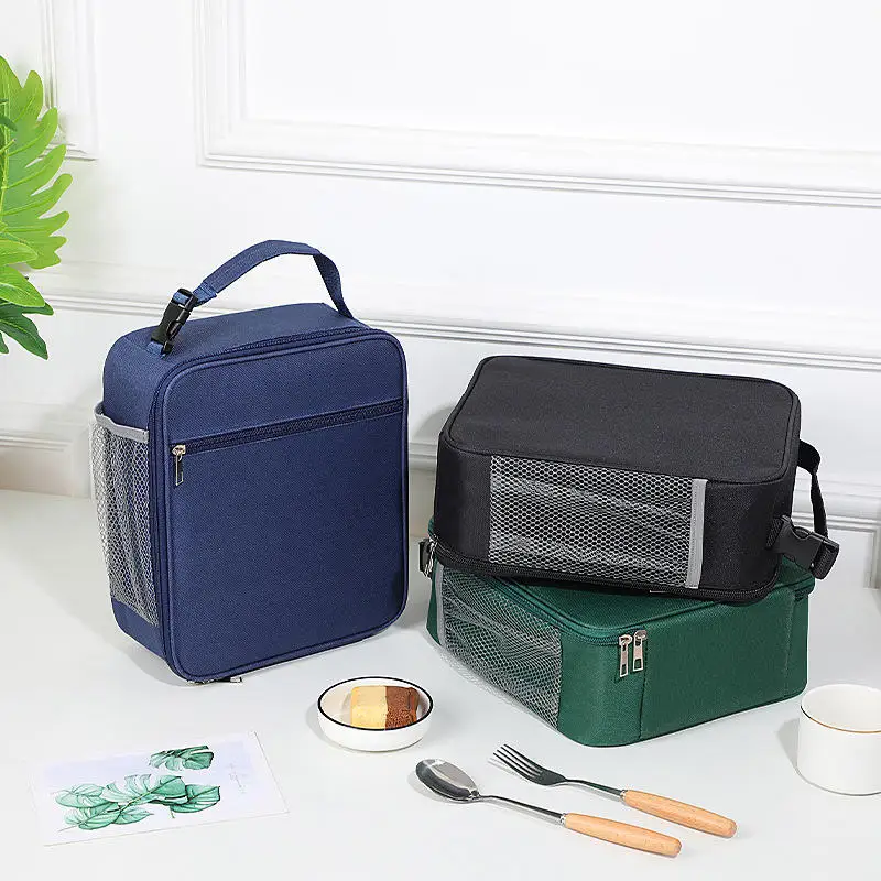 حقيبة غداء قابلة لإعادة الاستخدام للرجال والنساء مقاومة للماء من قماش أكسفورد حقيبة تبريد معزولة محمولة بسعة كبيرة صندوق غداء معزول