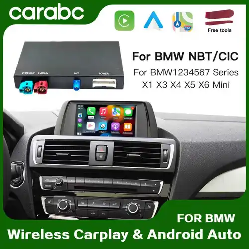 CARABC Carplay inalámbrico para BMW F10 F01 X5 E70 X3 F25 F30 F31 F20 F21 MINI sistema NBT CIC Android Auto módulo de integración OEM