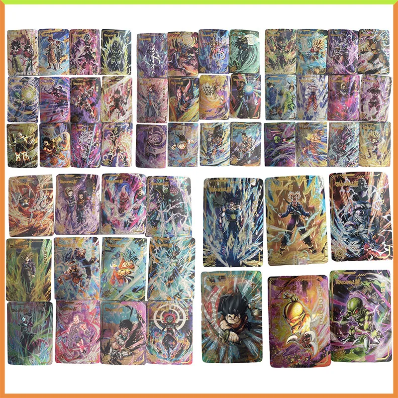 Anime Dragon Ball DIY ACG Frieza Bejita Majin Buu Torankusu Tabletop Games Laser Collection Cards Toys for boys Birthday Gift