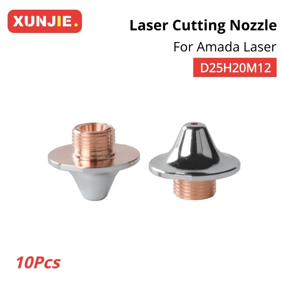 

XUNJIE 10 шт./лот лазерные сопла Amada ECO 71501057 71369812 71501059 калибр 0,8-4,0 мм D25H20M12 для станков для лазерной резки Amada