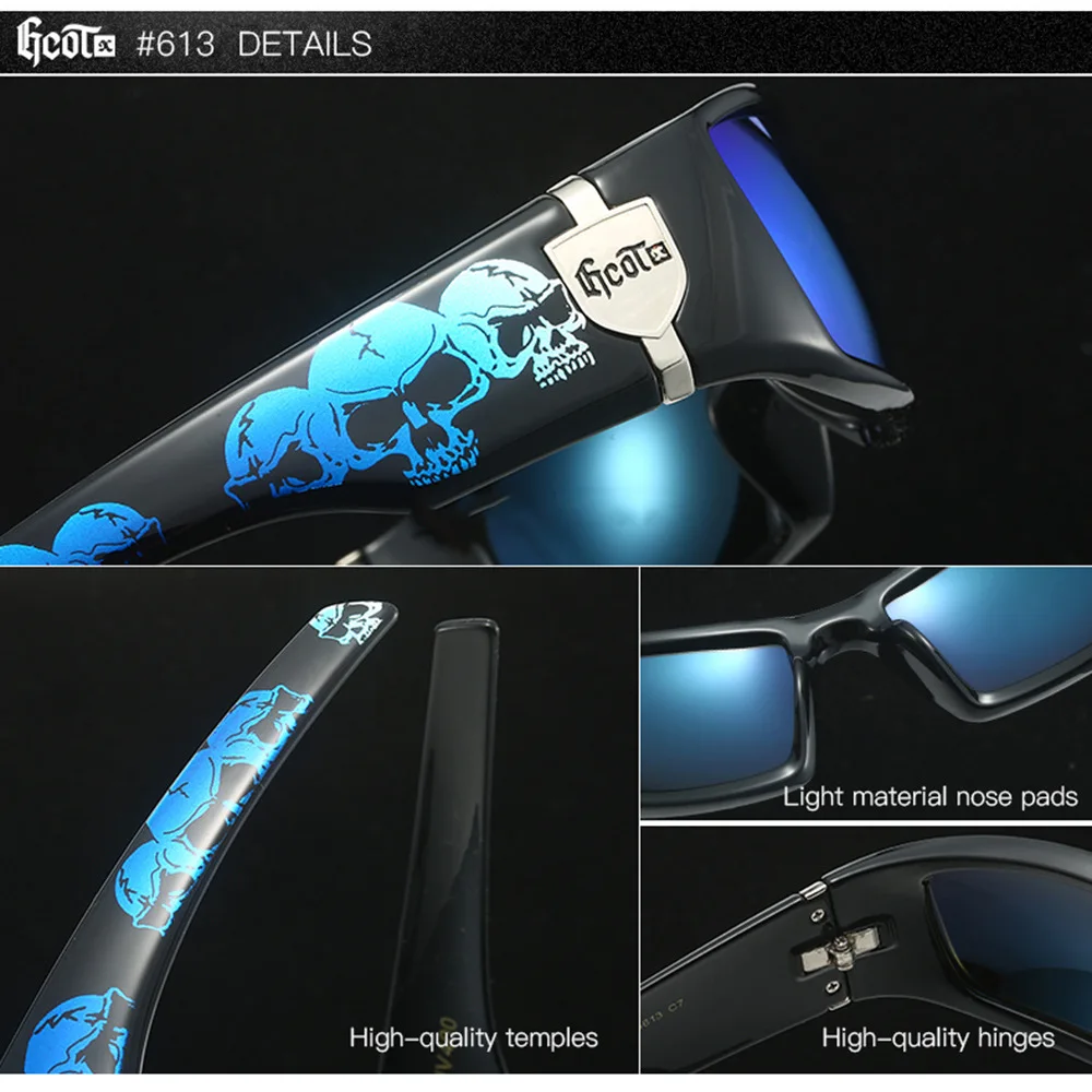 نظارات شمسية ماركة GCOTX العصرية للرجال والنساء ، فاسق ، أسلوب العصابات ، أزياء الهيب هوب ، نظارات شمسية مستقطبة وأنيقة #3