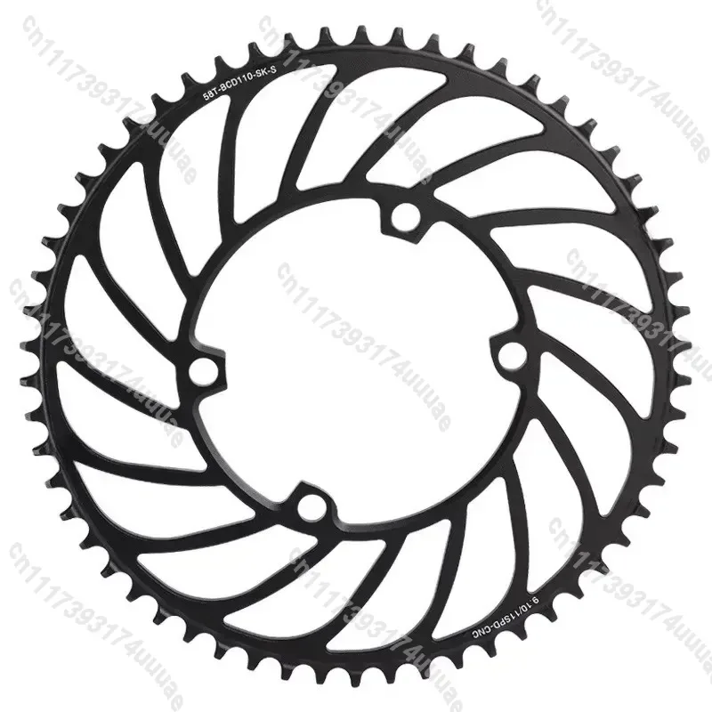 Aluminum 110BCD 4 Hole Road Bike Single Chainring Positive Negative Teeth Sprocket for Road Bicycle Crankset