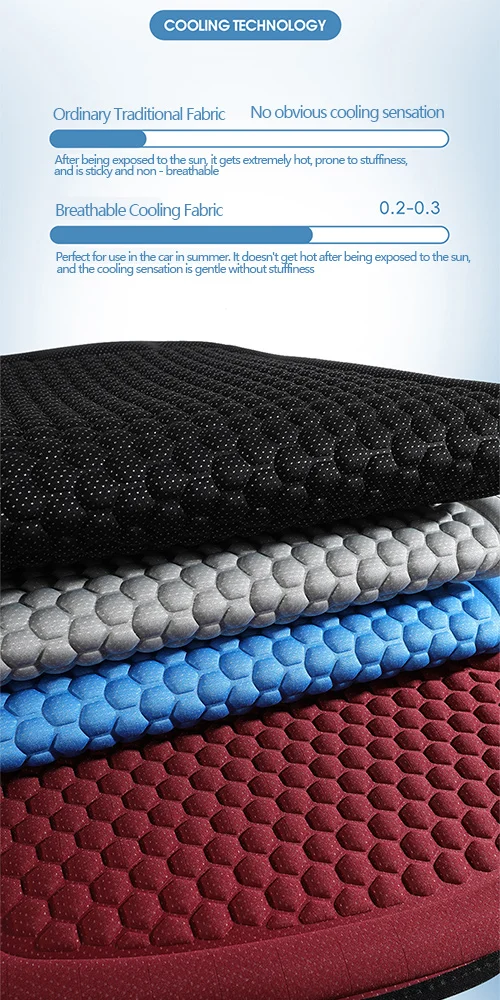Autositzkissen - Ganzjährig Komfortabel & Atmungsaktiv, Bürostuhlkissen, 3D Minimalistisches Belüftetes Einzelsitzkühlkissen – Detail 7