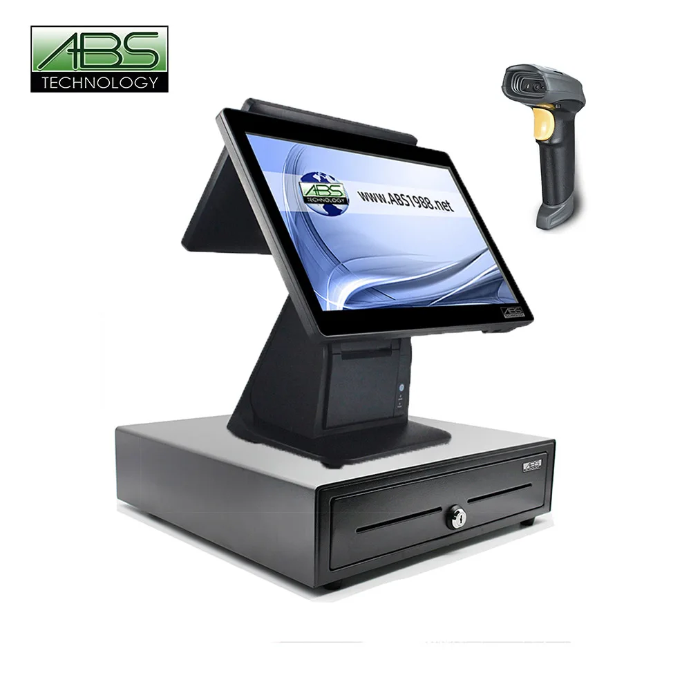 ATV&UTVHigh Quality Best Selling Portfolio Black Pos System with J1900 and Scan Code Cashier Combination