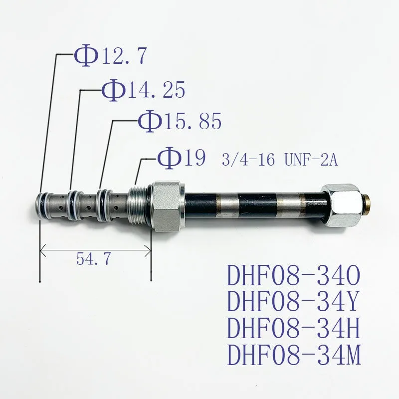 Threaded plug-in electromagnetic directional valve three position four-way DHF08-34 series