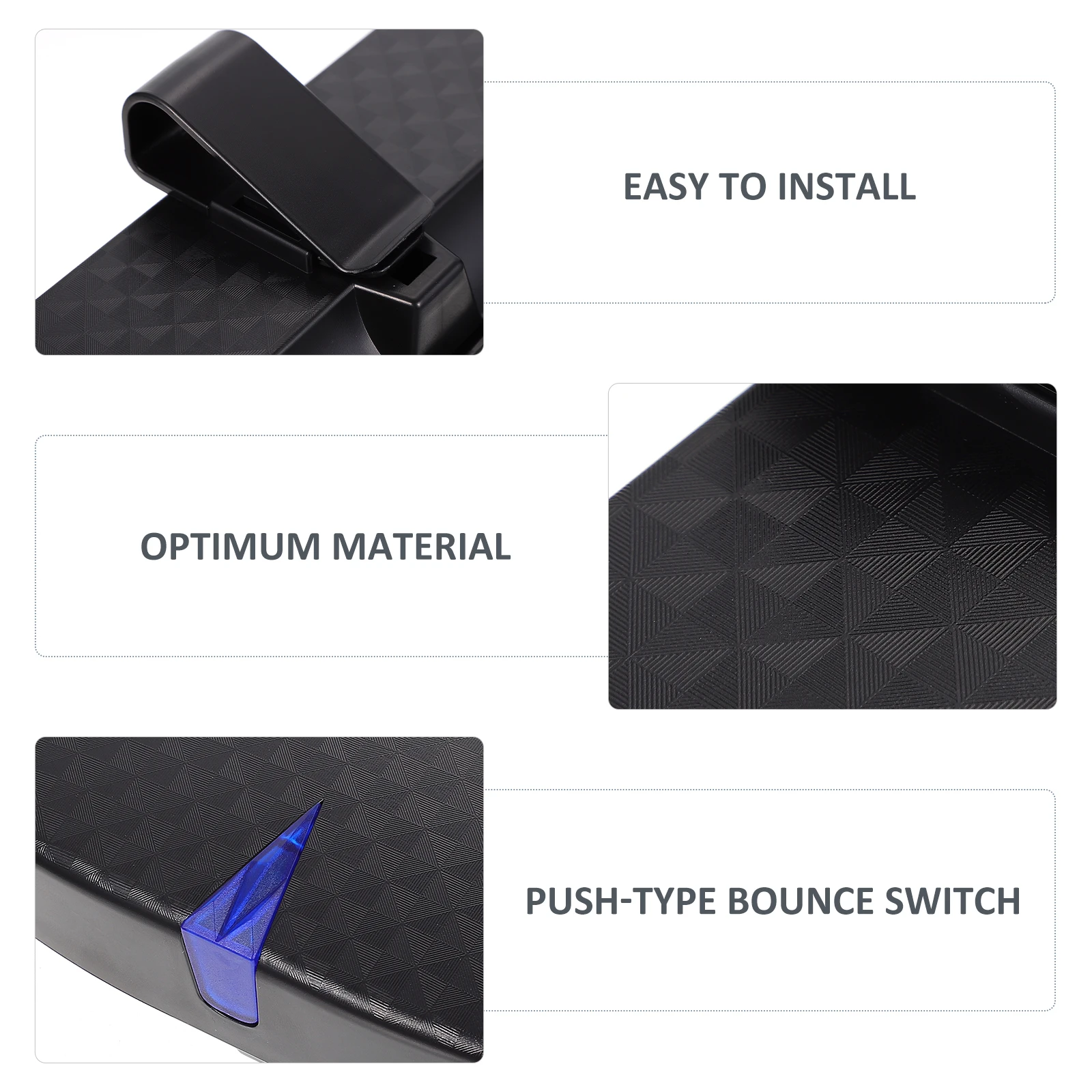 

1pc Visor Glasses Case Holder ABS Material Storage Card Slot Simple Installation Non Blocking Vision Firmly Attached