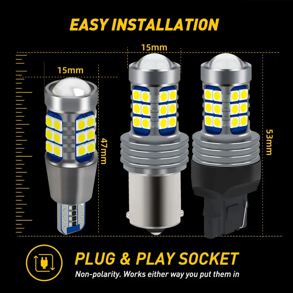 2PCS For Hyundai Tucson 2005-2020 2021 2022 (ONLY FIT Original Car Halogen) LED Bulb Backup Reversing Canbus