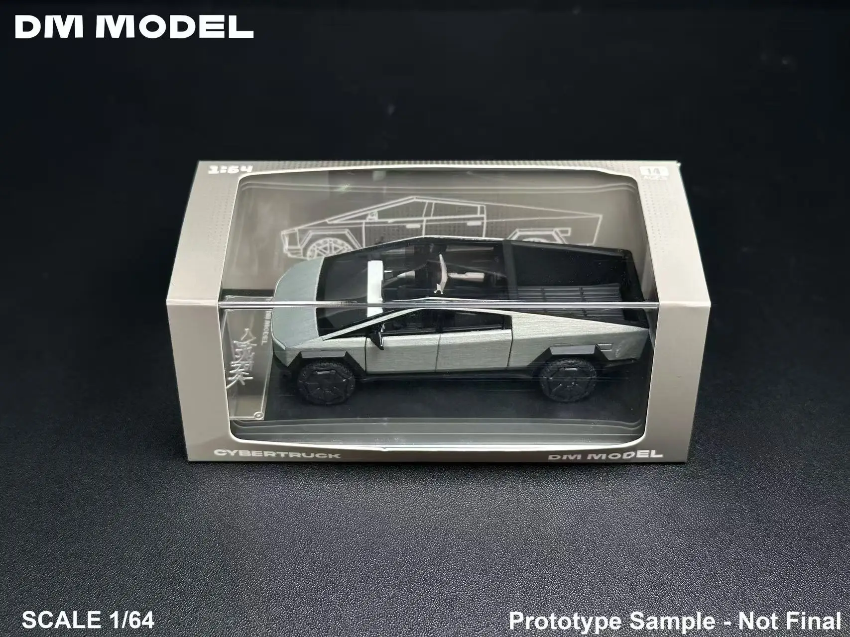 DM Model 1: 64 Tesla pickup truck RV motorcycle metal steel silver alloy car model