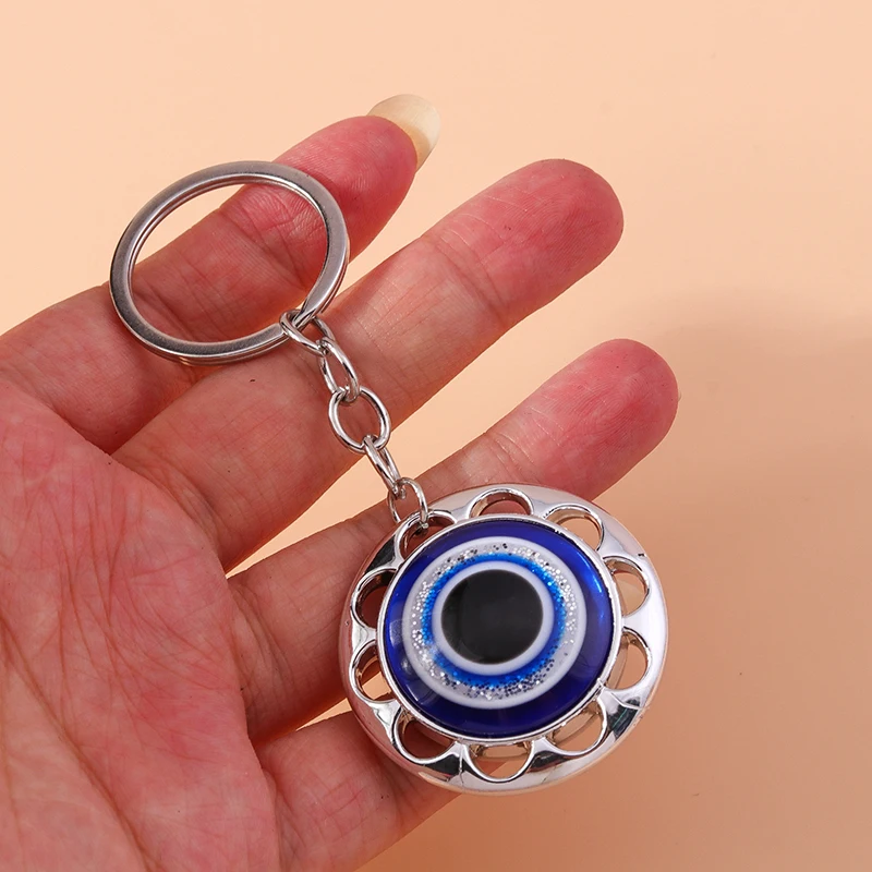 Niedlicher Böser-Blick-Schlüsselanhänger für Autoschlüssel, Damen und Herren Handtaschenanhänger, Schlüsselringe, Accessoires, DIY Schmuckgeschenke – Detail 2