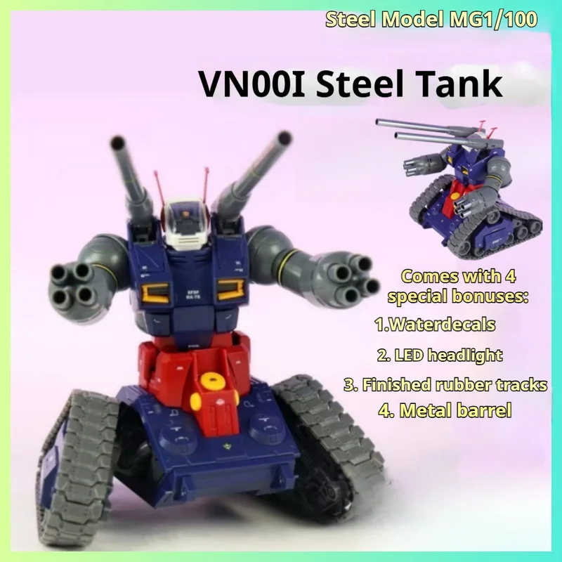 

GANGTI EMOXING VN001 MG 1:100 Стальной танк с металлическим корпусом, специальная серия, набор для сборки, детская игрушка, подарок на день рождения
