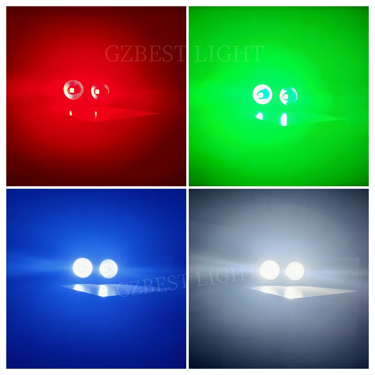 الجمهور COB شعاع 200 واط rgbw 4in1 ضوء LED 2 عيون 2x 100 واط بليندر الإضاءة DMX تحكم المرحلة الإضاءة تأثير لحزب الكنيسة