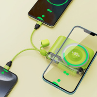 10000mAh Magnetic Wireless Power Bank With Cable Portable Fast Charging External Battery For IPhone 16 15 14Samsung Xiaomi
