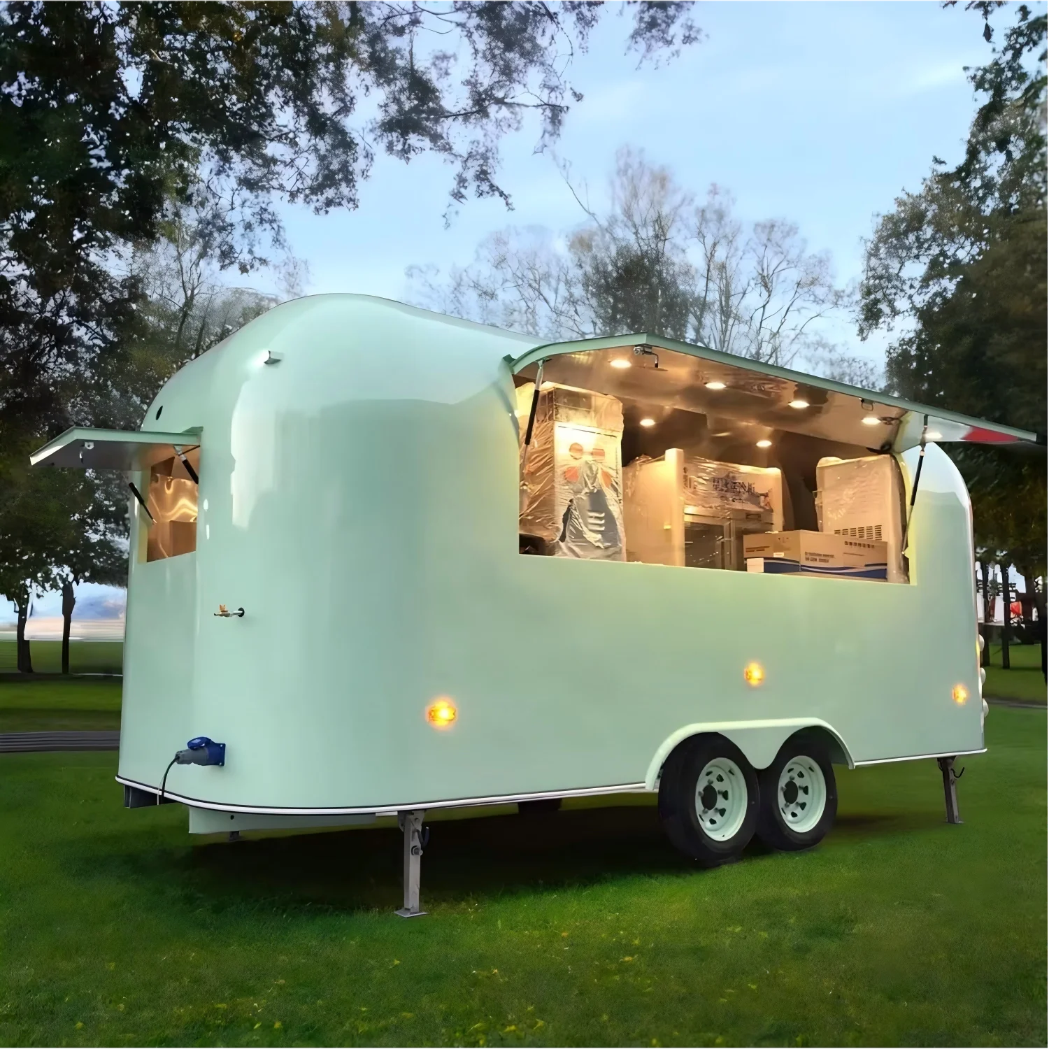 Mobile bar Station Ice Cream Push Cart Coffee Trailer Mobile Food Truck Concession Food Trailer Fully Equipped view 6