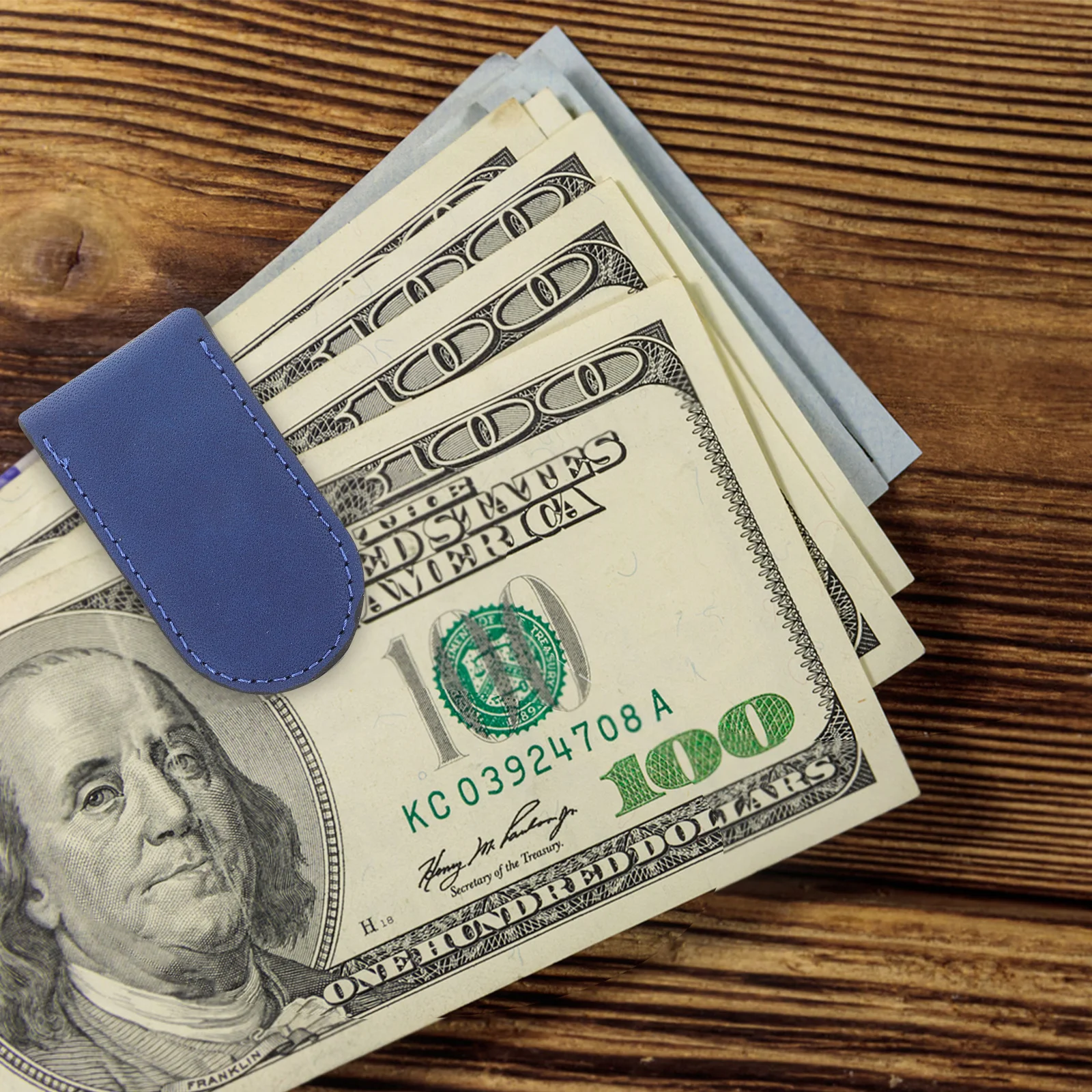 

Pu Money Clip Wallet Slim Card Holder For Men Cash Organizer Business Credit Card Accessory Check Invoice Clamp