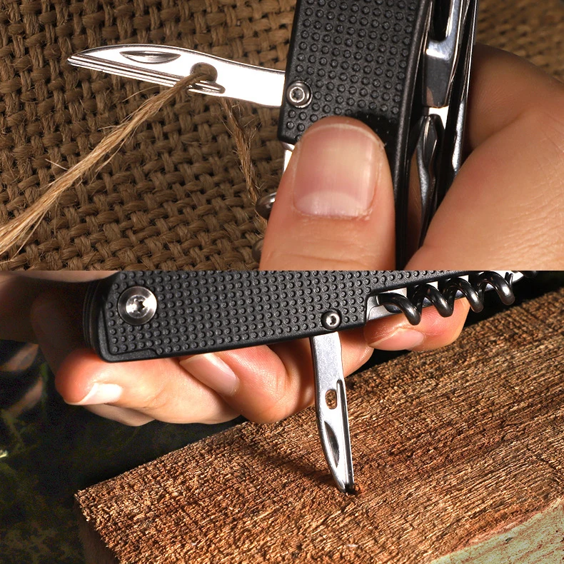 Imagem -05 - Tiger Multi-funcional Dobrável Faca de Bolso Faca de Acampamento Lâmina de Aço Inoxidável Cortador de Frutas para Acampamento ao ar Livre Sobrevivência