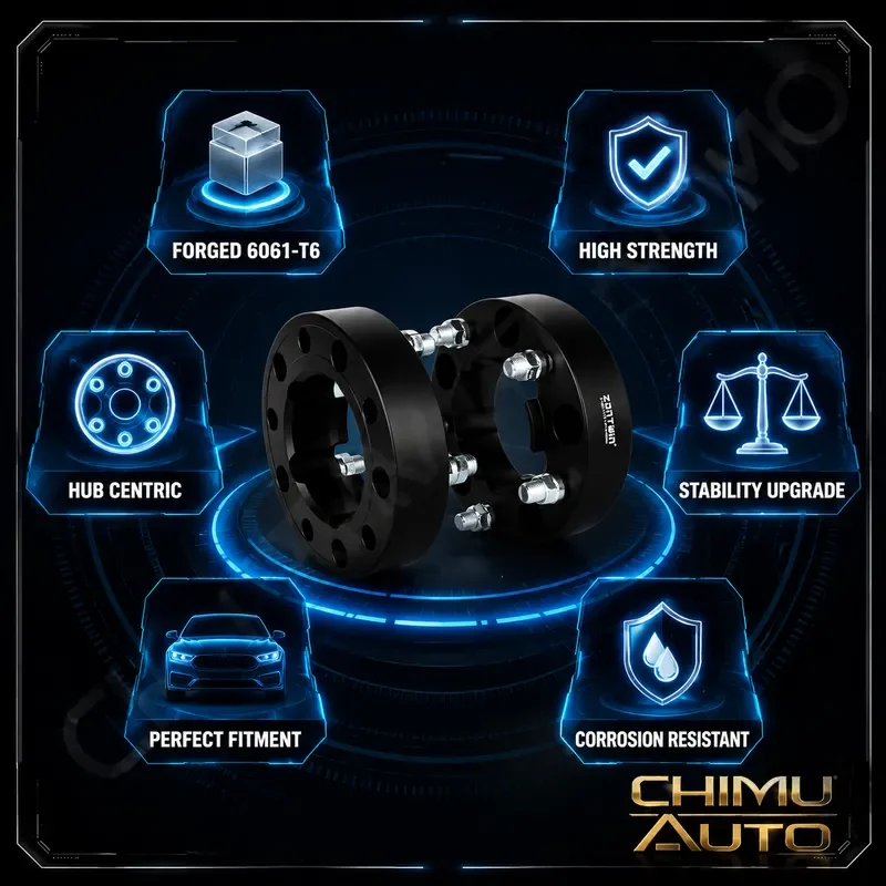 【CHIMU AUTO】Forged Wheel Spacers **1 Pair 2pcs** for Land Rover Defender 90 110 130 5x165.1 CB113.1