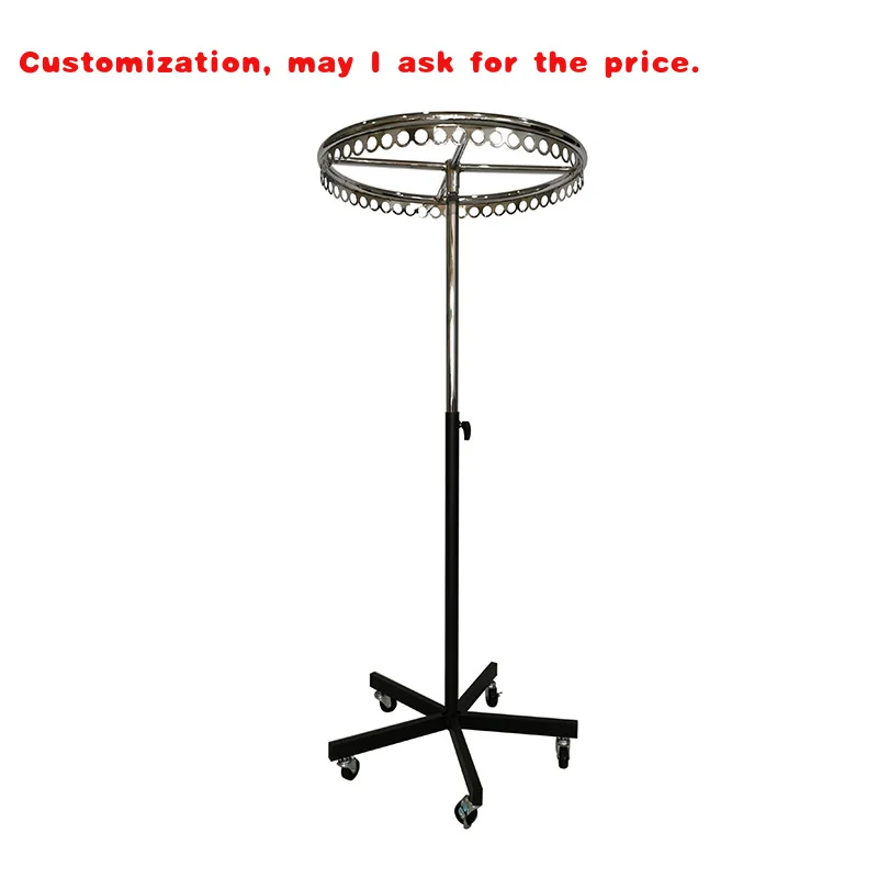 custom.Adjustable Height Adjustable Height Belts Display Rack with 5 Casters
