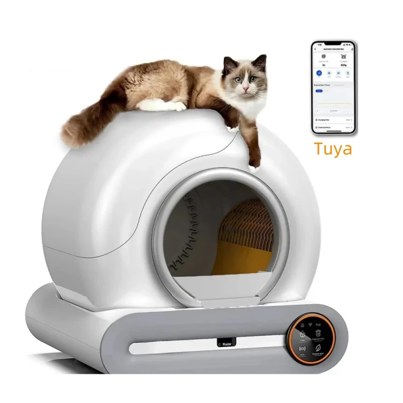 

Smart Self-Cleaning Cat Litter Box Automatic Cat Litter Cleaning Robot with 9L Large Capacity APP Control for Multiple Cat